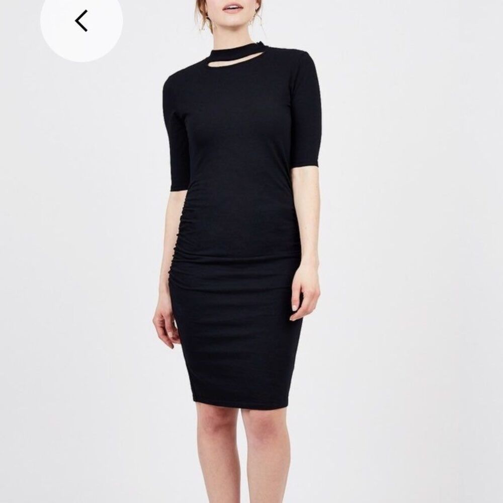 Michael Stars Choker Sleeved Black dress